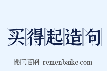 买得起造句是什么意思的图片